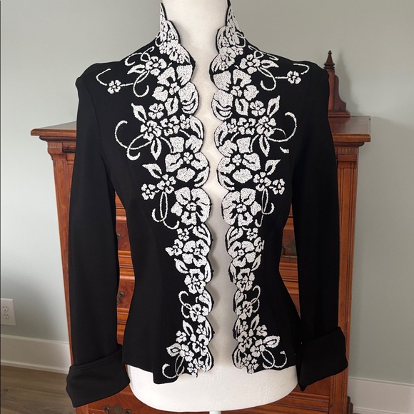 Tadashi Beaded Black Formal Jacket Size M - Picture 3 of 11